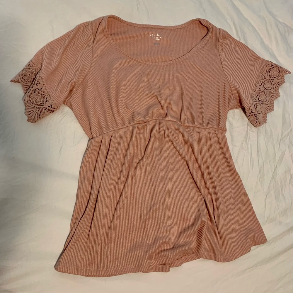 Salmon color maternity blouse